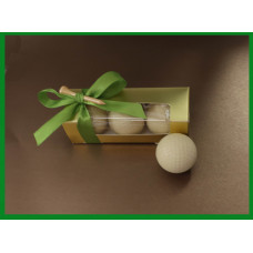 Chocolate golf balls (3) in gold color box